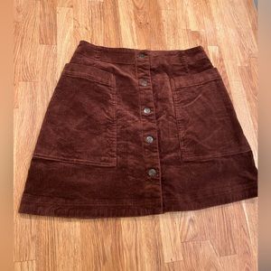 Brown Corduroy Skirt